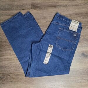 Berne Heritage Mens Relaxed Fit Straight Leg Jeans 40x34 Blue Denim P422SWD NWT